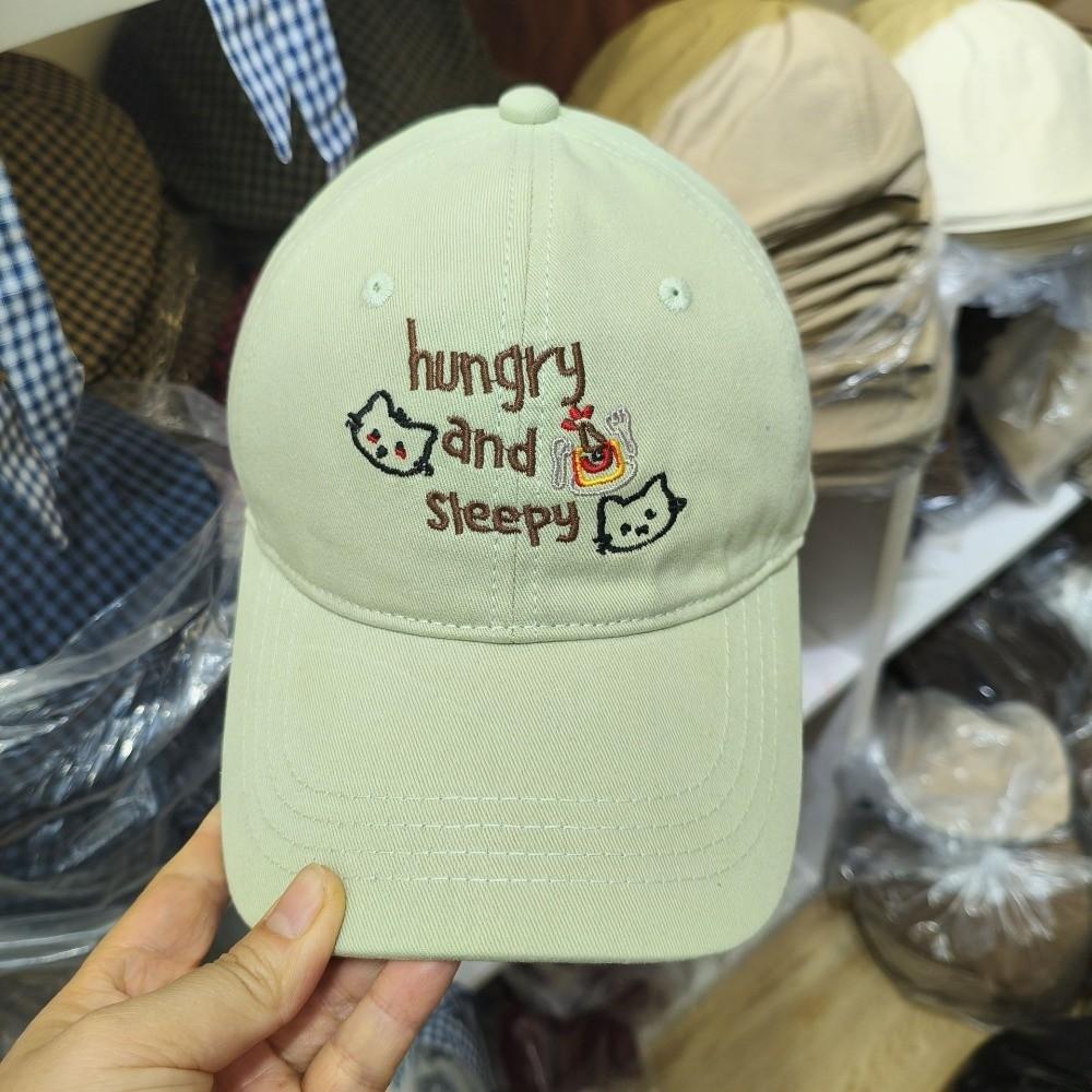 Korean Cat Peaked Cap Cotton Snapback Cap Fashion Letter Baseball Cap  Summer
