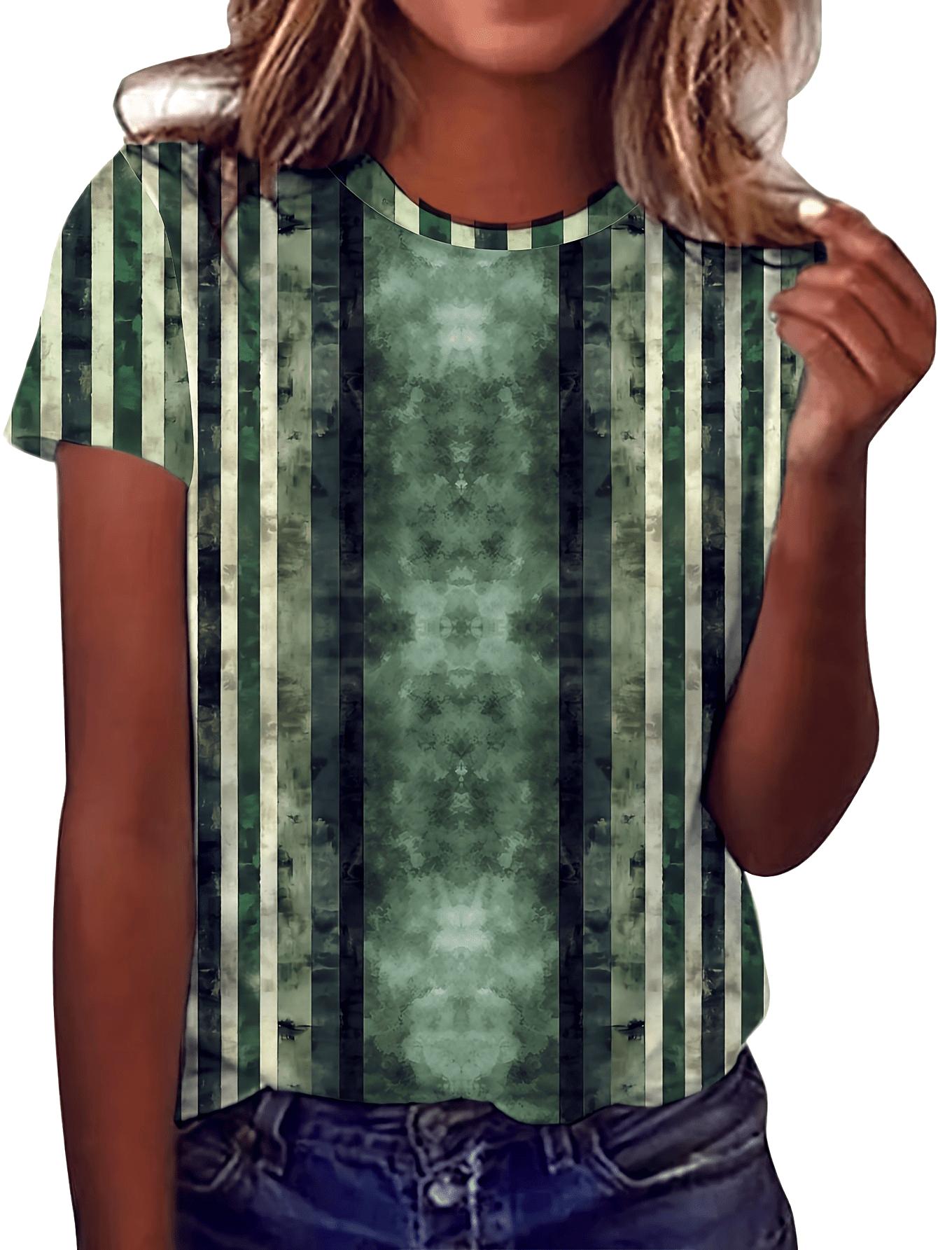 

Casual Top for Women in for Summer And Spring. Featuring Short Sleeves And a Round Neck. with a Printed Design 3XL дубильная кора