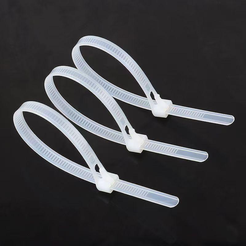 100Pcs Multi-Purpose Reusable Cable Straps Durable Nylon Lock Loop Zip Ties for DIY Craft Cord Fastening