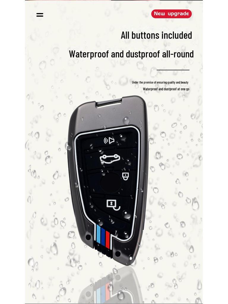 BMW 5 Series Key Cover for 530, 525, 325li - Metal Shell with Buckle