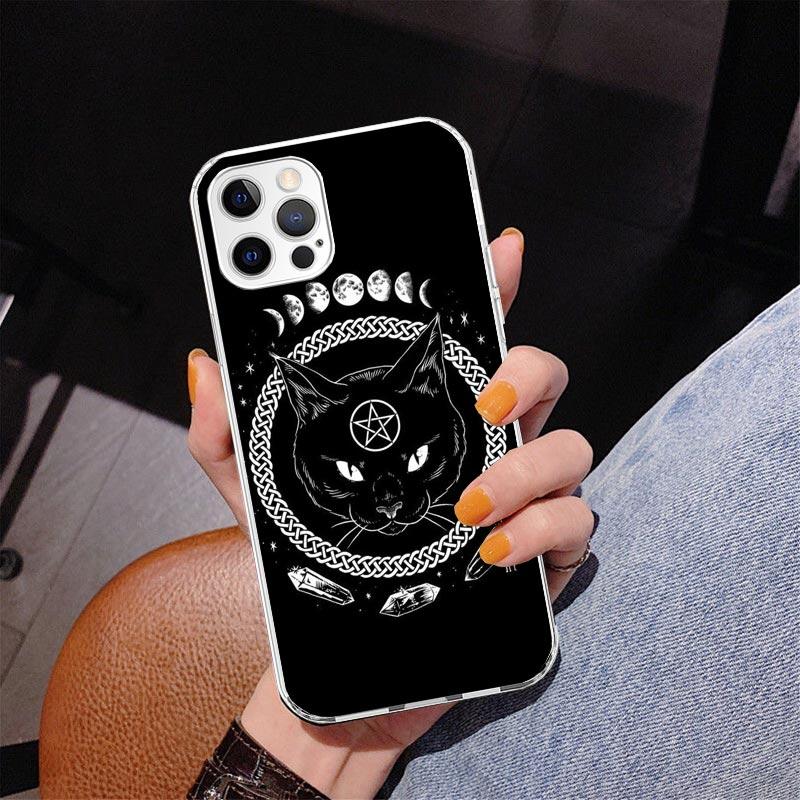 Witch And Cat Colorful Cute Phone Case For iPhone 17 Air 16 Pro Max 16E 15 + 14 Plus 11 12 13 Mini 7 8 SE Gift Print Cover Funda