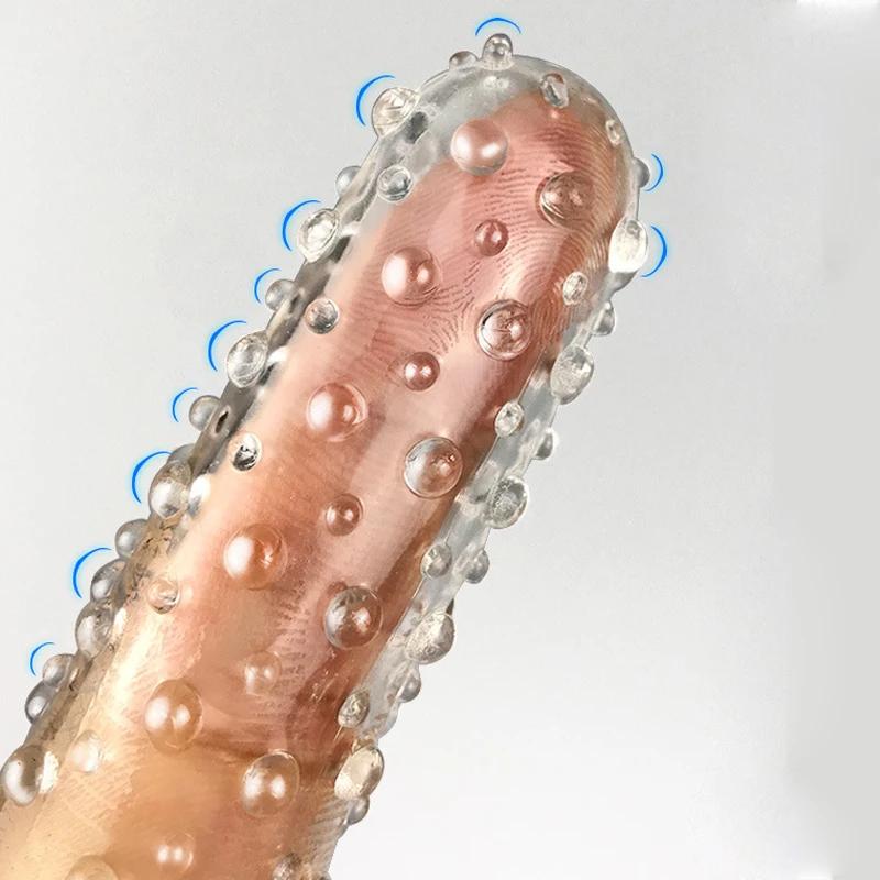 2PCS Finger Reusable Condoms Sex Toys For Woman Clitoris Stimulator Penis Sleeve Condom Vagina Masturbation Toys