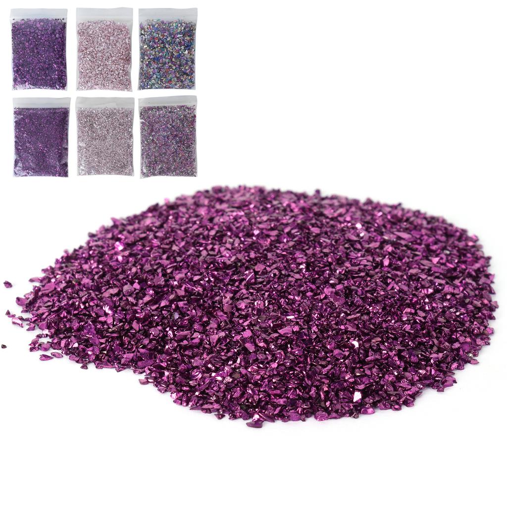 Drcené sklo Svítící DIY Nepravidelné skleněné třísky Výplň Třpytky Řemeslná pryskyřice Dekorace