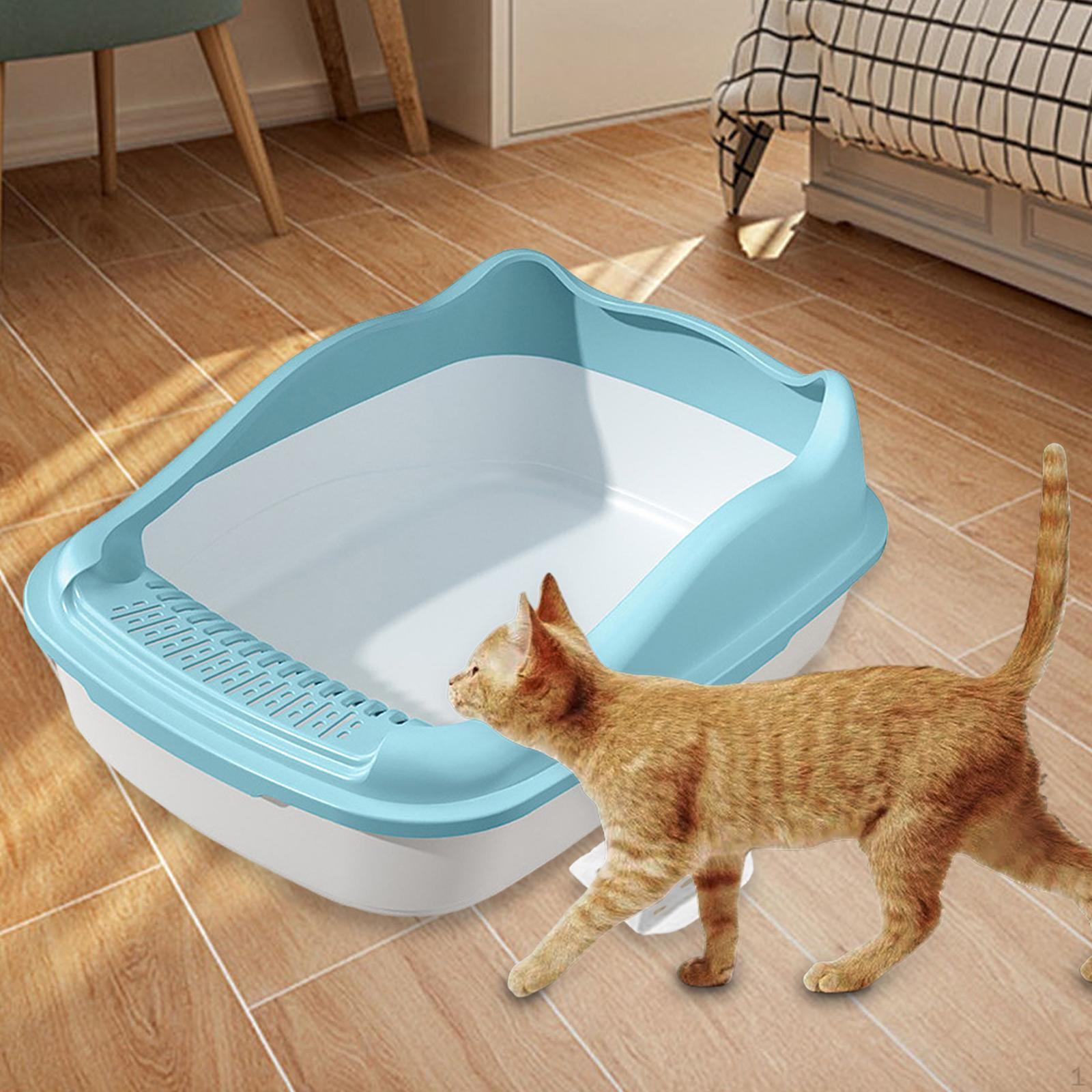 

Ящик для кошачьего туалета, полузакрытый, 56x38x20 см, большой емкости, с защитой от брызг, многофункциональный для кроликов синий