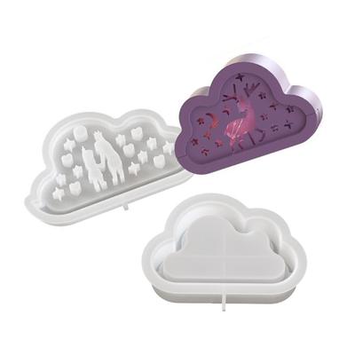 1 Set Cloud Silhouettes Lamp Silicone Mold Creative Gift Making Mold for DIY Crafting and Romance Homes Decors Projects