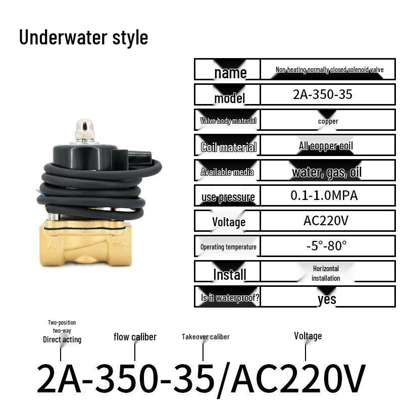 Válvula Solenoide Eléctrica - 1 Pulgada, 4 Puntos, Normalmente Cerrada, 12V/24V/220V Control de Agua y Drenaje