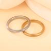 Matte Stainless Steel Gold Color Ring Women Men Minimalist Trendy Rings Couple Zircon Wedding Gift Wholesale
