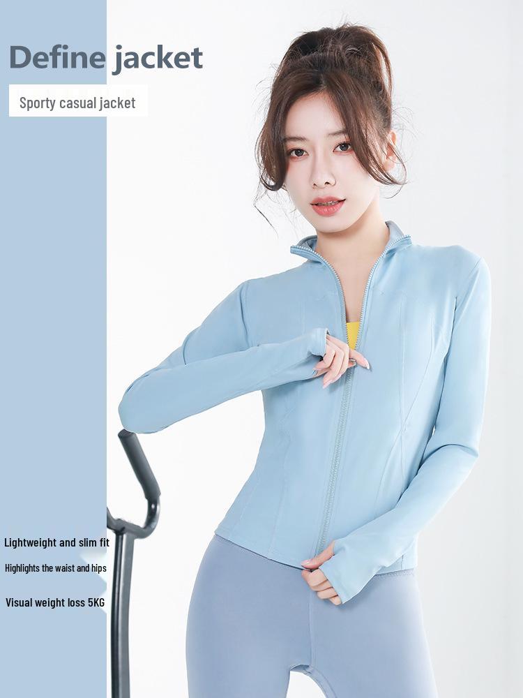 Peach Bare Feel Nylon Long Sleeve Stand Collar Quick Dry Running Yoga Jacket Extra Large 2670₽