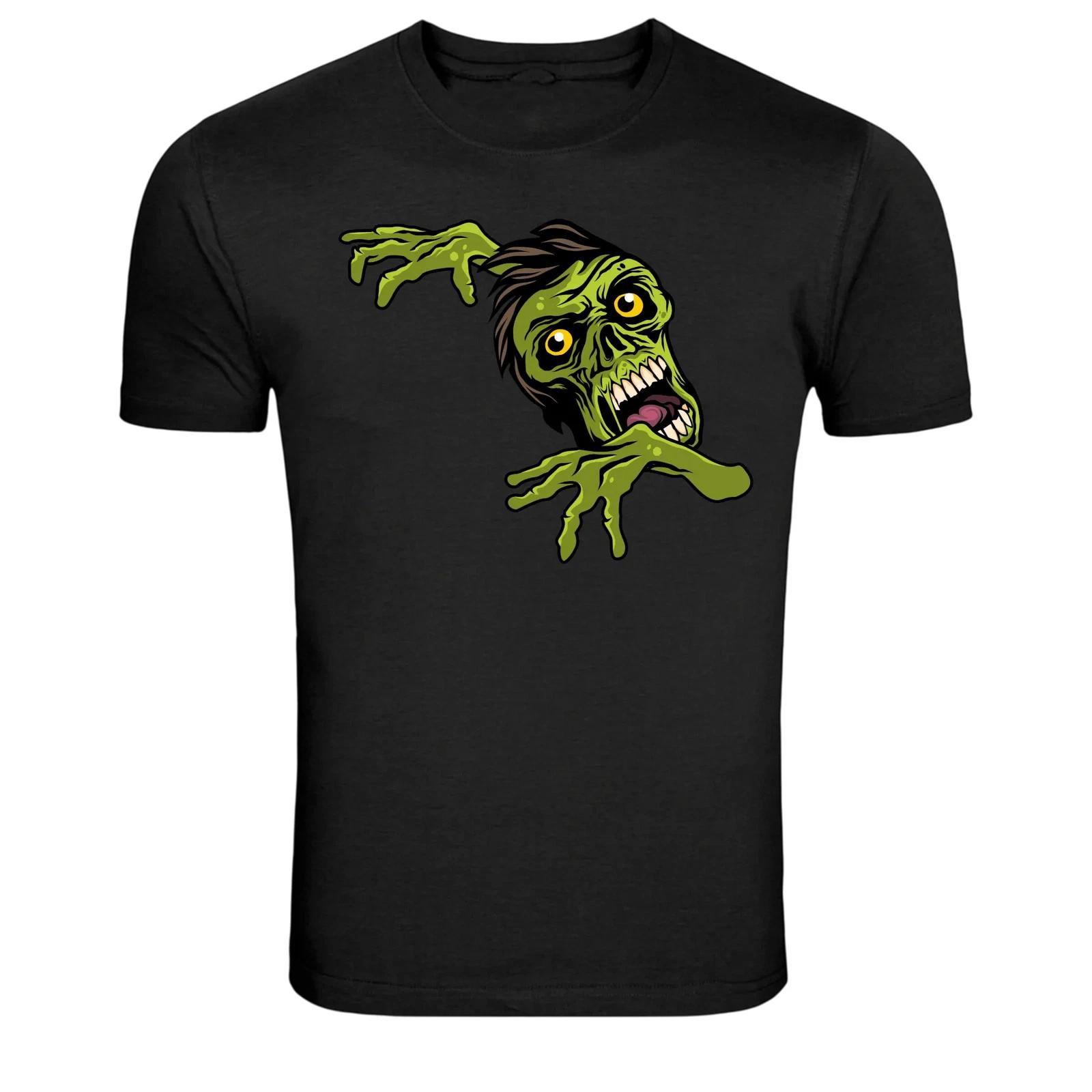 Creepy Green Zombie Hands Horror Monster T-Shirt M