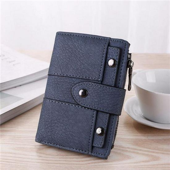 Women's Short Coin Purse: Japanese & Korean Style Multi-function Card Holder with Buckle