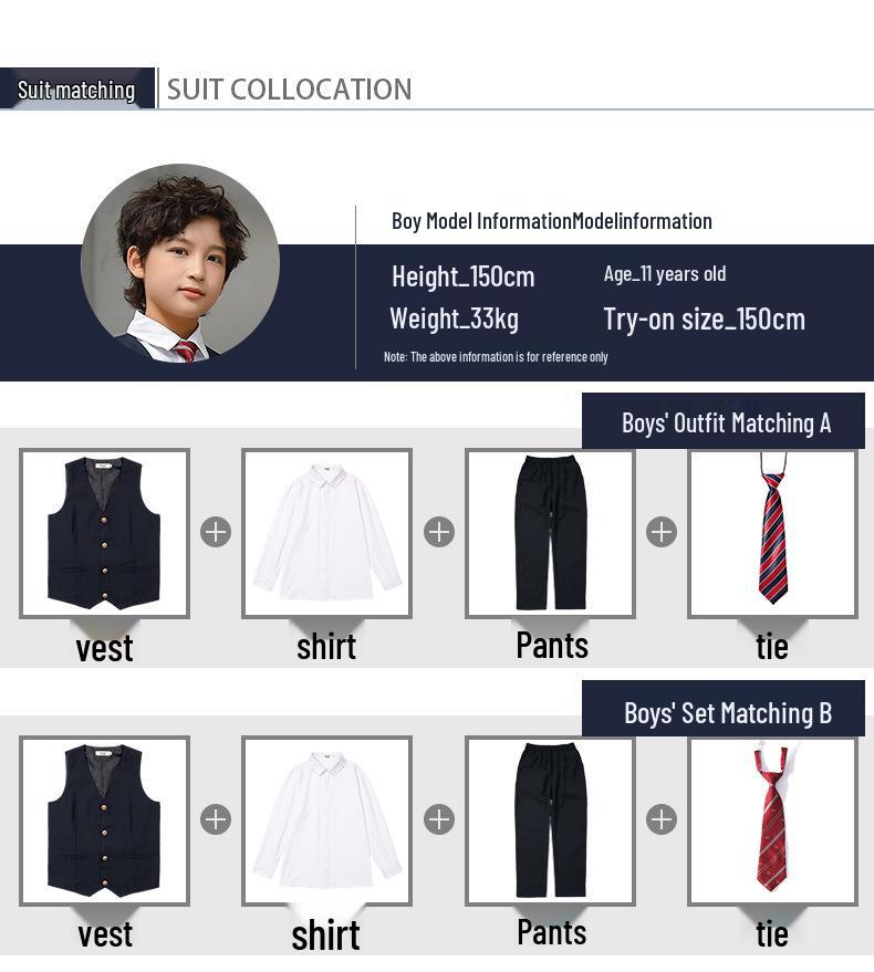 Children's Graduation & Choir Costumes: Boys' Vest Sets & Girls' Formal Dresses