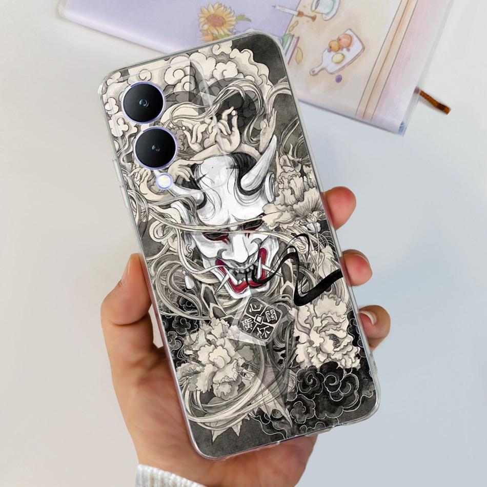For Vivo Y17s Case 2023 Elegant Pattern Soft Silicone TPU Phone Back Cover For Vivo Y17s 4G VivoY17s Y 17S Bumper