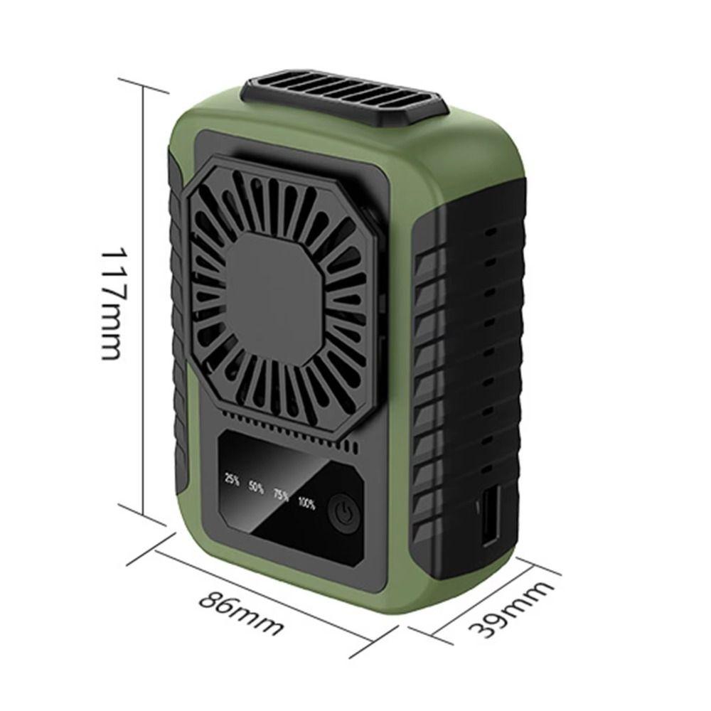 Adjustable Speed Neck Hanging Fan Handheld Portable Waist Fan  Outdoor Work