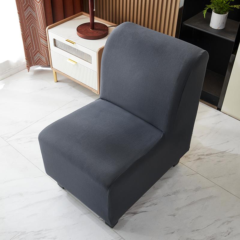 Elastische dicke Einzelsofa-Abdeckung dicke Stuhl-Schutzhülle waschbar armlose Stretch-Stuhl-Sofa einfarbig