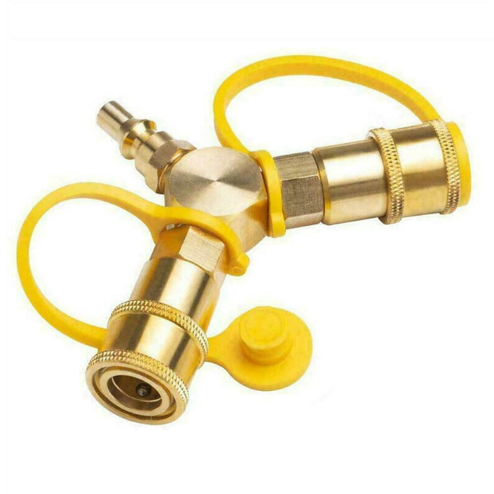 Propane Y-splitter  Adapter 1/4 Inch Connector  For Rv Trailer And Camping Propane Hose