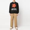 KENZO Boke Flower Logo Intarsia Crewneck Jumper FD55PU3803LC-99J