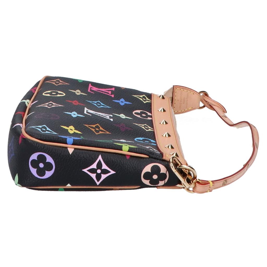 LOUIS VUITTON M92648 2008 Monogram Noir Pochette Handbag Black x multicolorUsed