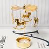 1pc Romantic Rotating Candle Holder, Golden Spinning Candle Stand for Romantic Weddings, Parties, Home Dining Table Decor