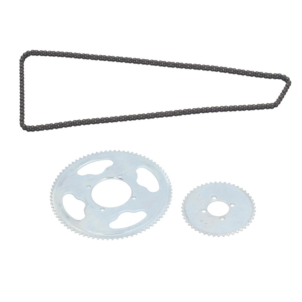 25H 47T Front Sprocket 25H 80T 4 Hole Rear Sprocket 146 Links Chain for 47cc 49cc Dirt Bike ATV Quad Mini Motorcycle