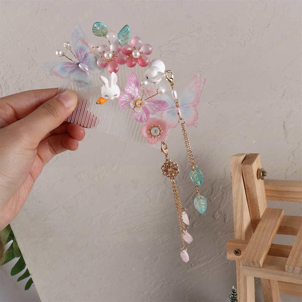 Headwear Butterfly Children Hairpin Ancient Style Hairpin Chinese Style Headwear Hanfu Hair Comb