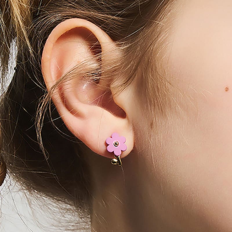 Dana Burton Laura Petite Blossom Tinted Flower Earrings