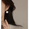 Natural Strong Light Colorful Pearl Earrings Female Baroque Special-shaped Light Luxury Niche Temperament Earrings Flat Silver Needle Earrings