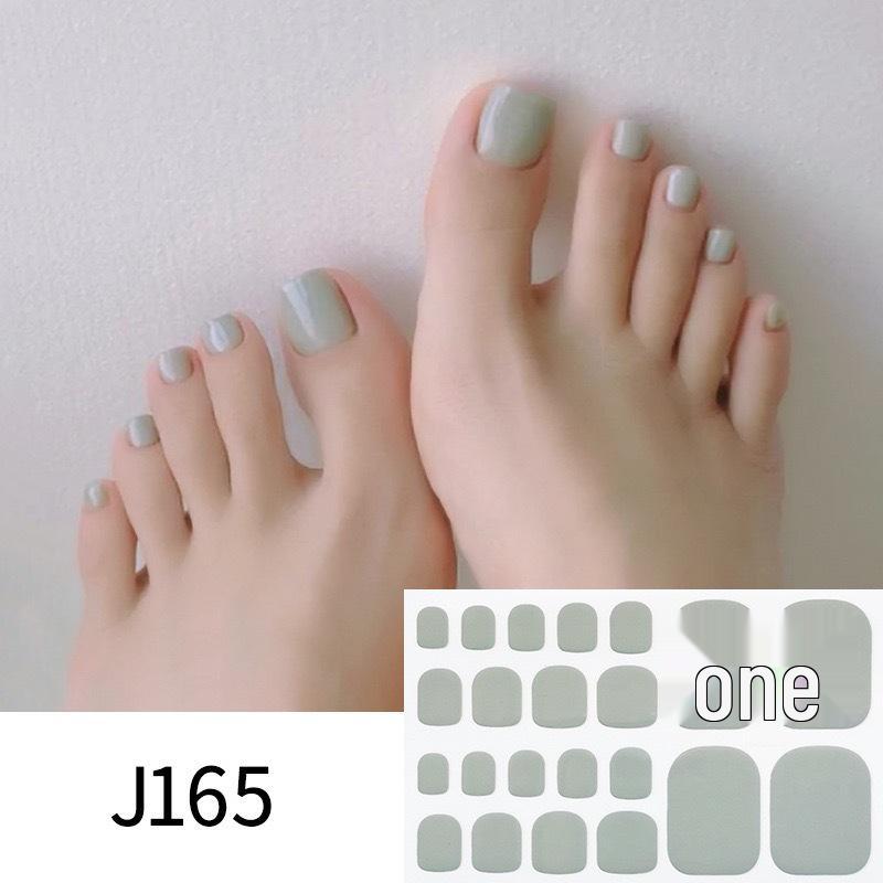 Adesivi per Unghie dei Piedi Monocolore - Copertura Completa, Senza Cottura, Stile Trendy Transfrontaliero