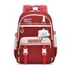Large Capacity Simple Backpack With Letter Embroidery And Cloud Design Pendant