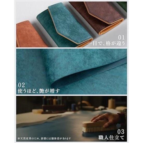 VELNORVAY Key Case Mens Genuine Leather 6 Slots Pueblo Womens Large Capacity Card Storage Wide Pocket Suica Compatible Carabiner Included Recycled Box