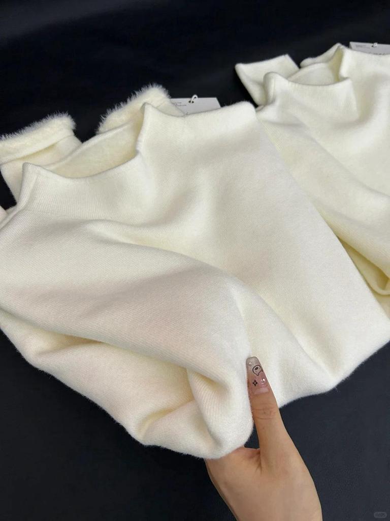 Damen Dopamin Rollkragen Fleece Pullover - 2025 Frühjahrskollektion, Warmer & Dicker Gestrickter Baselayer Top