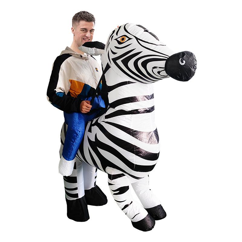 Zebra piepūšamais kostīms - Karikatūras dzīvnieku