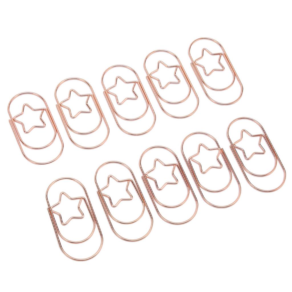 40PCS Star Paper Clips Bright Color Rust Proof Coating Portable Lightweight for Home