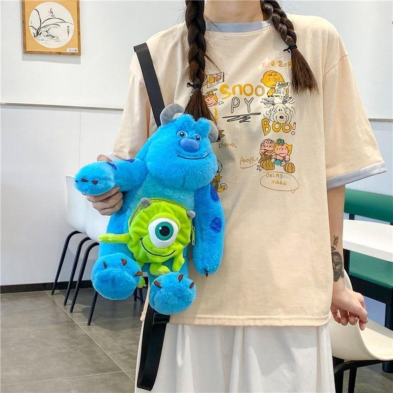 Inc James Monsters P Sulley Sullivan Plush Backpack Unisex School Bag Gift Kids