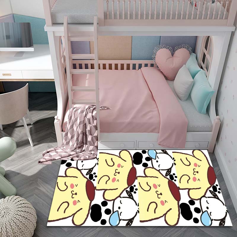 3D Printing Pom Pom Purin Home Cartoon Dog Carpet for Living Room, Bedroom, Home Sofa Decoration, Children's Playground Non Slip