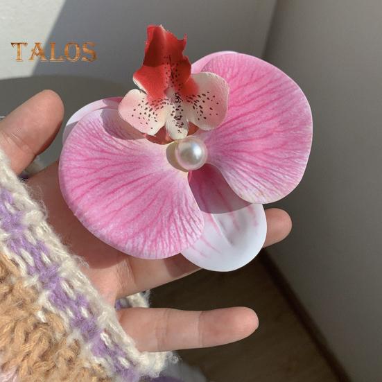 Women Hair Clip 3D Flower Decor Strong Grip Bang Hair Pin Photo Shoot Flower Styling Hairpin Hair Accessories