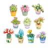 Creative Mini Block Potted Plants Moc Assembly Building Brick Flower Small Scenes Bonsai Model Figures Toys For Kids Gifts