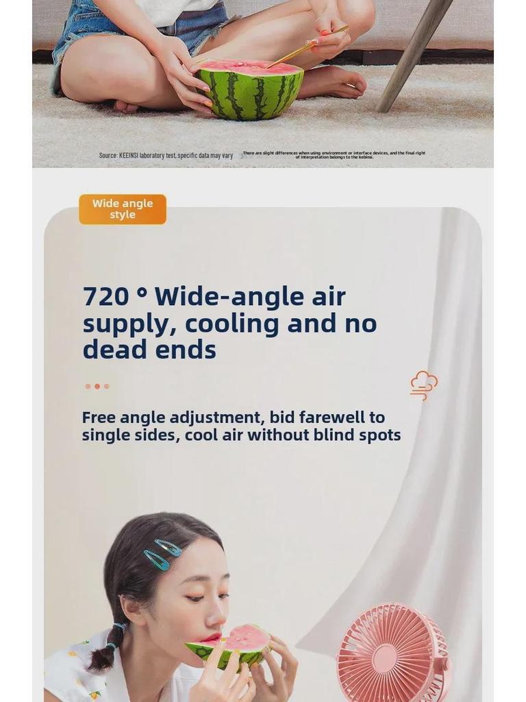 High-Power USB Clip Fan with Automatic Oscillation