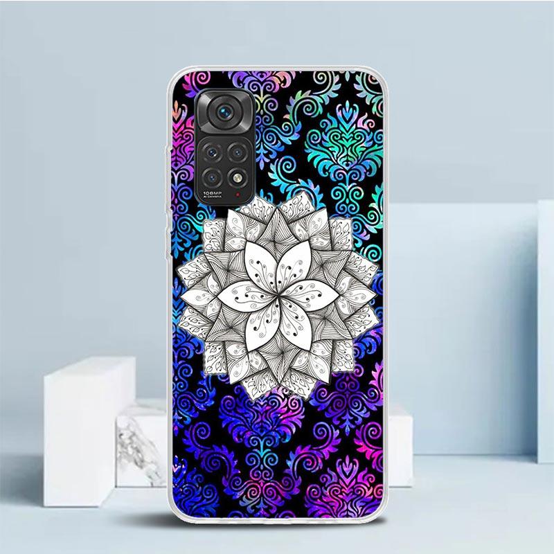 Totem Mandala Colorful Flower Phone Case For Xiaomi Redmi Note 15 14 14S 13 12S 12 Pro Plus 11S 11 11T 11E 10S 10 + Soft TPU Bac