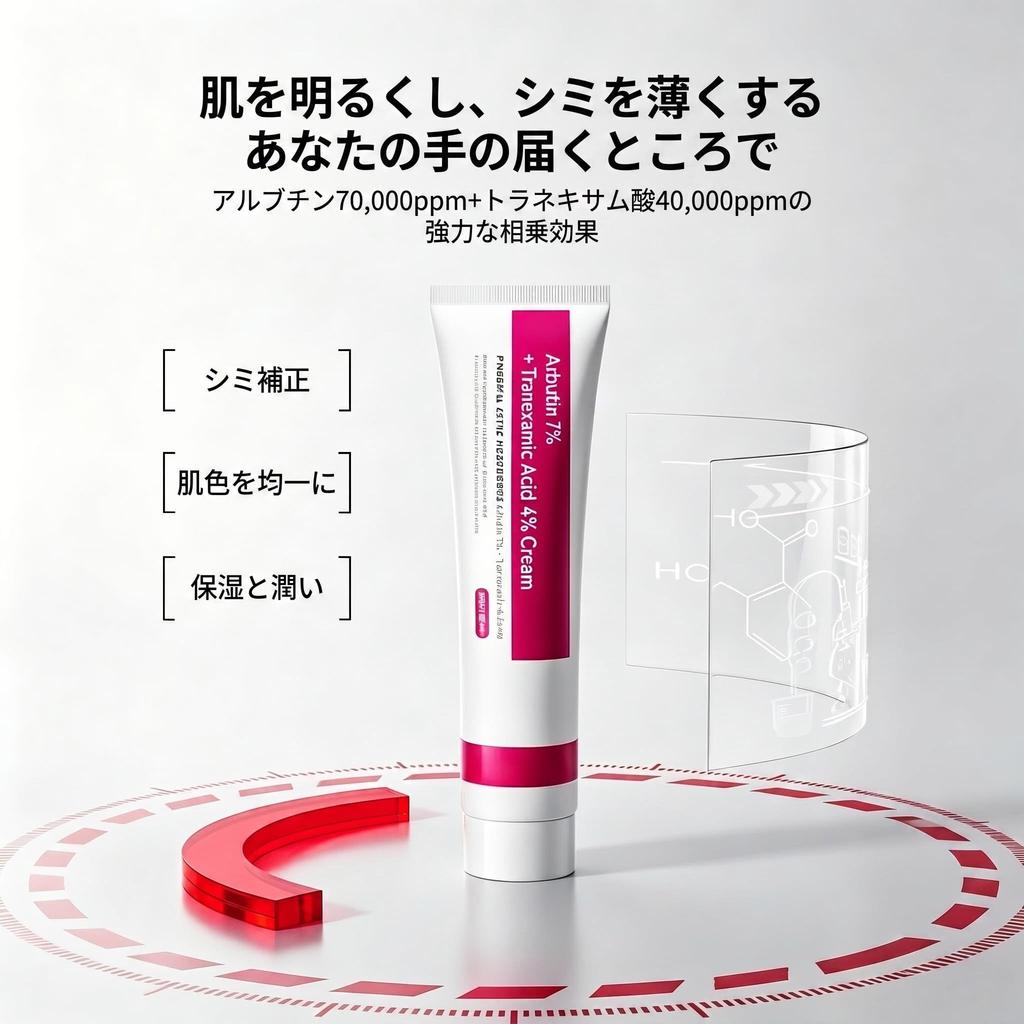 Arbutin Tranexamic Acid Cream Face Cream Moisturizing Beauty Cream with Niacinamide and Hyaluronic Acid 50g Dullness Brightening Suitable for