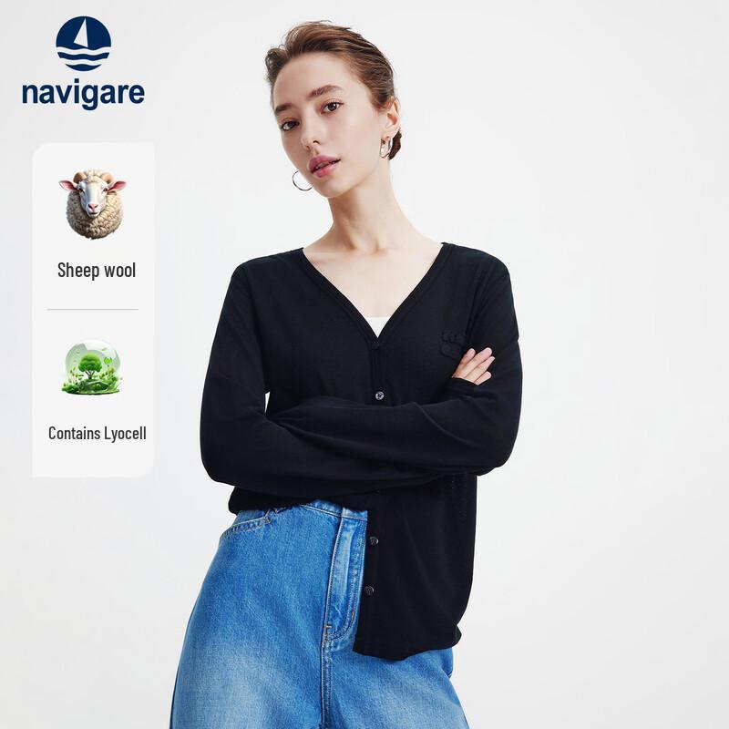 Navigare Women's Lightweight V-Neck Knit Cardigan