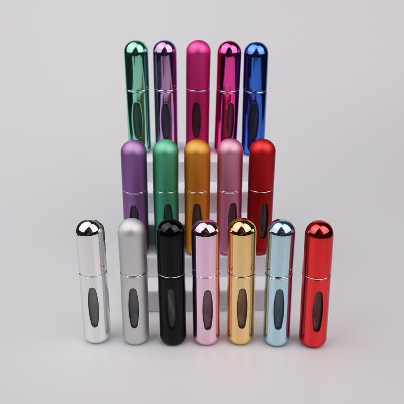 5Pcs 5ml Perfume Refill Bottle Sets Mini Portable Refillable Spray Scent Pump Empty Cosmetic Containers Atomizer