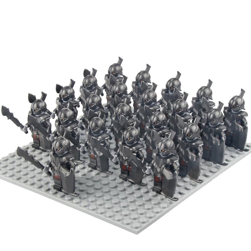 Ancient Rome Dwarf Warrior Elves Knight Rohan Eomer Haldir Urukhai Strong Orc Knight Spartacus Figures Building Block Kids Toy