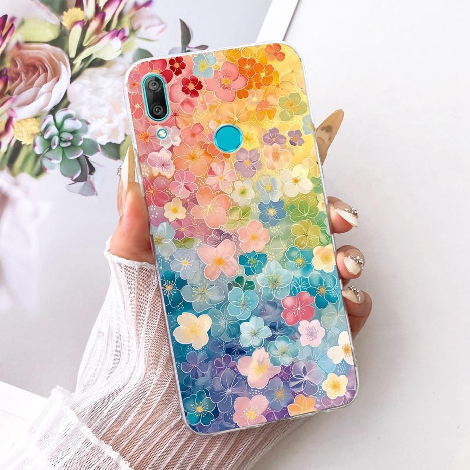 For Huawei Y7 Prime 2019 Case DUB-LX3 Cute Lion Fashion Painted Cover Soft Slim Phone Case For Huawei Y7 Pro 2019 Y 7 2019 Shell