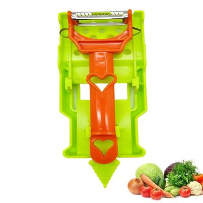 Éplucheur 3-en-1 Double Julienne & Légumes Lames en Acier Inoxydable Éplucheur avec Manche Ergonomique Outil de Cuisine Multifonction pour Trancher et Râper
