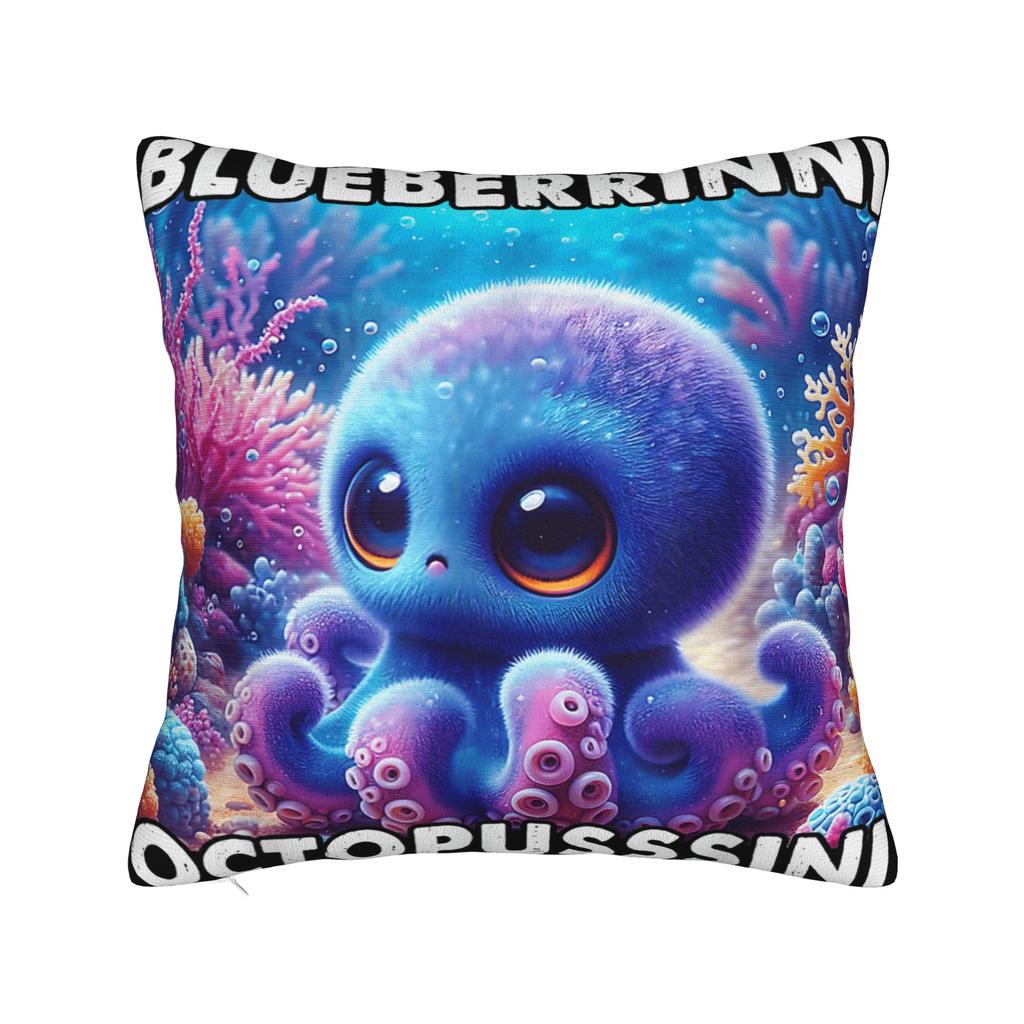 Blueberrinni Octopussini - Italské Brainrot Meme Povlaky na polštář Moderní povlak na polštář pro kancelář, auto, domácí dekoraci Měkký povlak na polštář