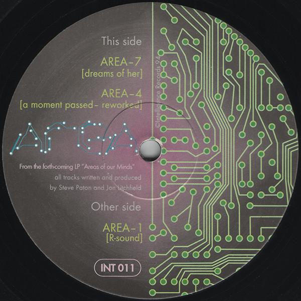 

12inch Record AREA - Area 1 INT011 Intelligence Re 1994 UK Dance & Electronica Used