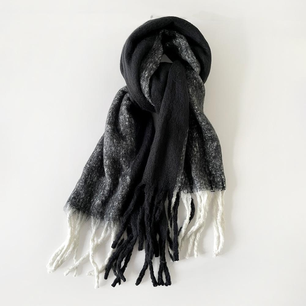New mohair solid color scarf warm scarf shawl women's high-end scarf scarf women's