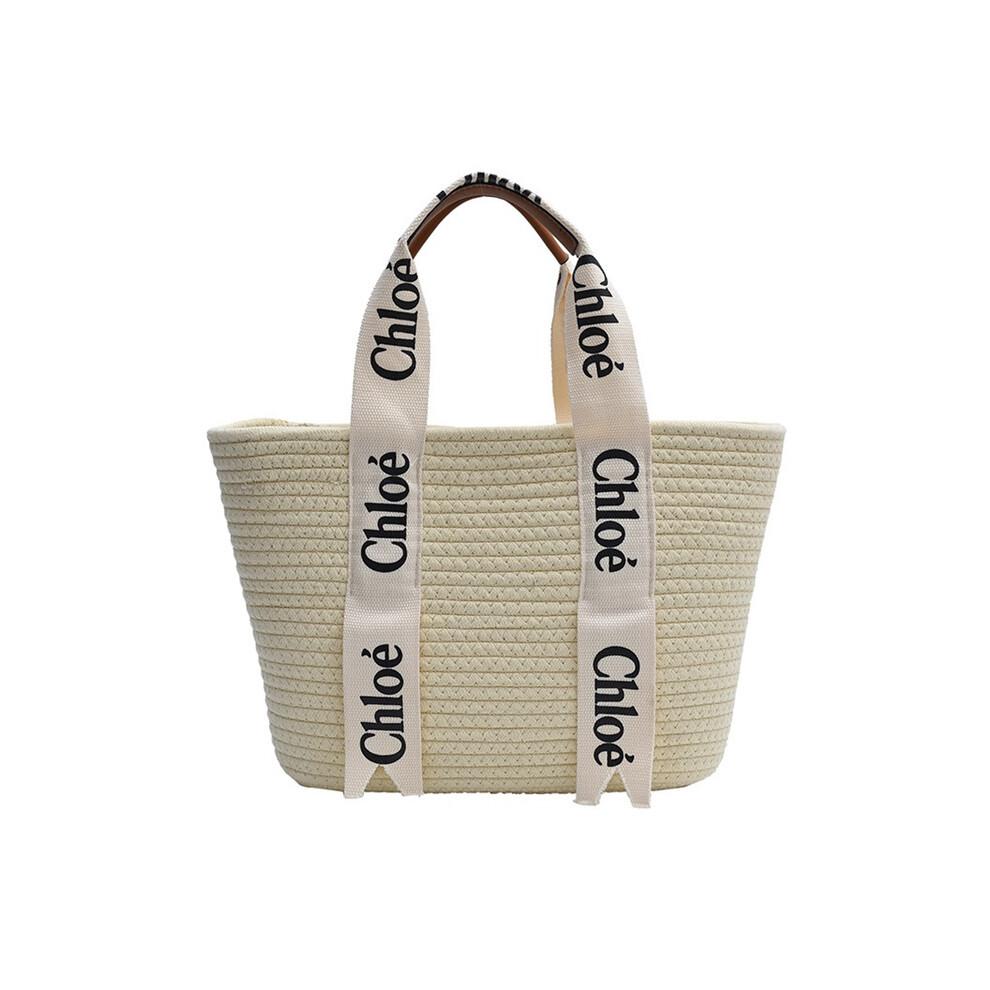 (Beige Beige) Seaside Weaving Straw Woven Bag