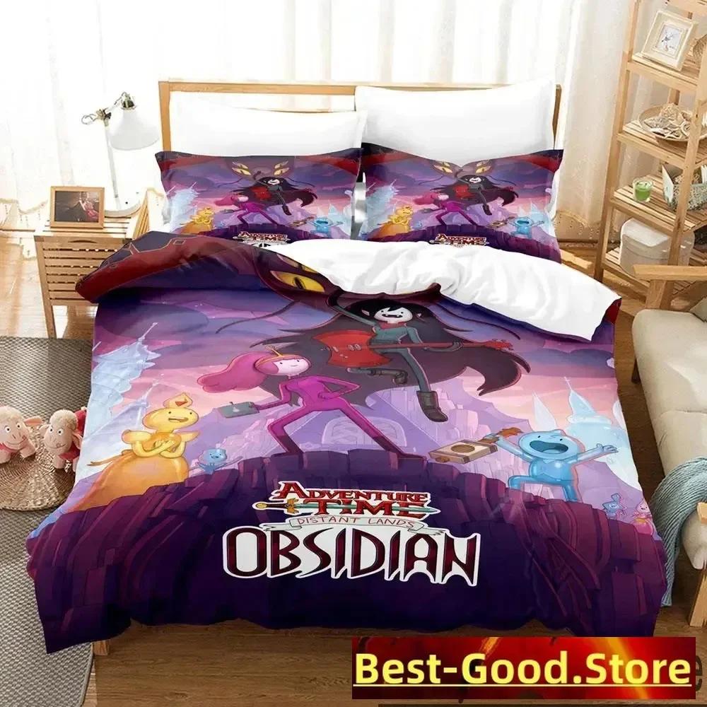 3D Print Adventure Time Finn Jake The Dog Face Printed Bed Set Duvet Cover Pillowcase Bedding Set Linen Sheet Quilt Cover Size