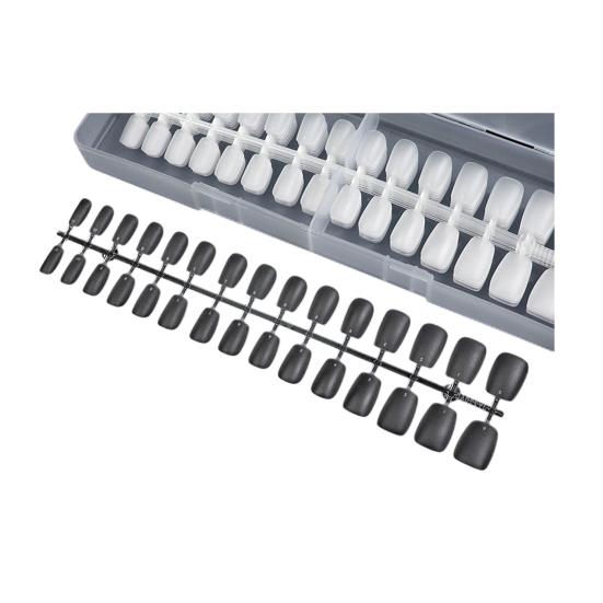 240Pcs/Set DIY Acrylic Fake Nails Double-sided Frosted Pre-Shape Square Long Nail Extensions Tips Home Salon Women Girls Full Cover Press on Nails Kit